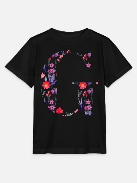 Personalisierter Blumenbuchstabe g - Geschenkidee - Stanley/Stella Kinder T-Shirt MINI CREATOR  - Schwarz