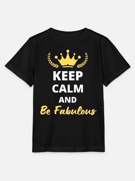 Bleib ruhig und sei fabelhaft - Stanley/Stella Kinder T-Shirt MINI CREATOR - Schwarz