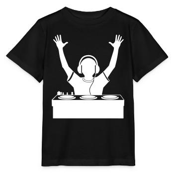 DJ Disc Jockey Festival Party - Stanley/Stella Kinder T-Shirt MINI CREATOR  - Schwarz - Vorne - Mikhail (115cm)