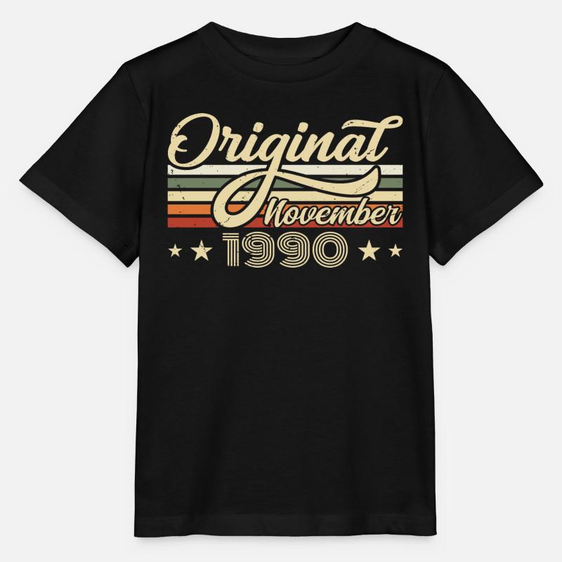 November 1990 Birthday Gift November 1990 - Stanley/Stella MINI CREATOR Kids’ T-Shirt - black