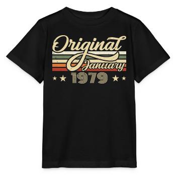 Date de naissance Janvier 1979 Janvier Né en janvier - T-shirt bio MINI CREATOR Stanley/Stella Enfant - noir - Devant - Mikhail (115cm)