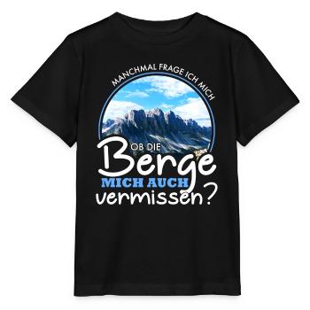 Vermissen mich die Berge? Geschenk - Stanley/Stella Kinder T-Shirt MINI CREATOR  - Schwarz - Vorne - Mikhail (115cm)