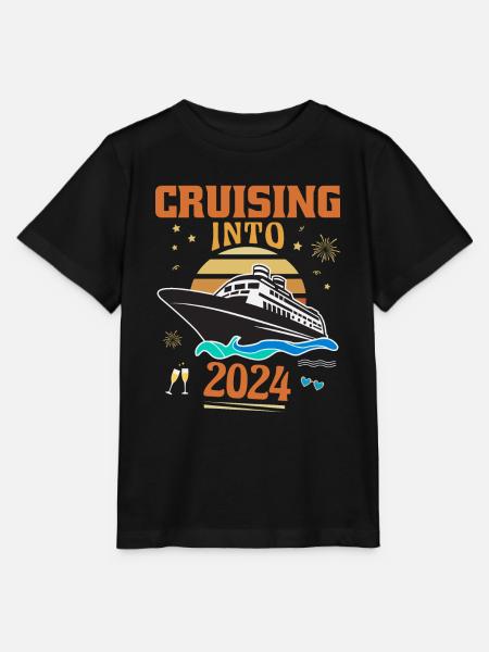Kreuzfahrt ins Jahr 2024 Neujahr - Stanley/Stella Kinder T-Shirt MINI CREATOR - Schwarz