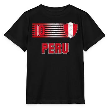 Pérou - T-shirt bio MINI CREATOR Stanley/Stella Enfant - noir - Devant - Mikhail (115cm)