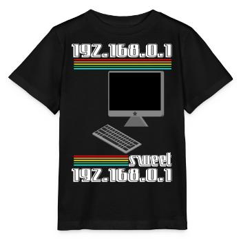 192.168.01 sweet 192.168.0.1 - Stanley/Stella MINI CREATOR Kids’ T-Shirt - black - Front - Mikhail (115cm)