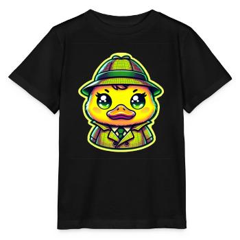 Detektiv Duck - Stanley/Stella Kinder T-Shirt MINI CREATOR  - Schwarz - Vorne - Mikhail (115cm)