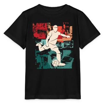 Football Player Vintage Football Player Footballer - Stanley/Stella MINI CREATOR Kids’ T-Shirt - black - Front - Mikhail (115cm)