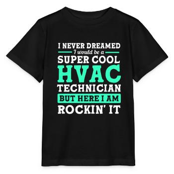 Technician Air Conditioning Technician Refrigeration Technician Heating - Stanley/Stella MINI CREATOR Kids’ T-Shirt - black - Front - Mikhail (115cm)