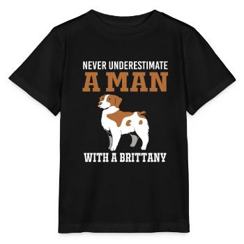 Brittany Dog Brittany Dog - Stanley/Stella MINI CREATOR Kids’ T-Shirt - black - Front - Mikhail (115cm)