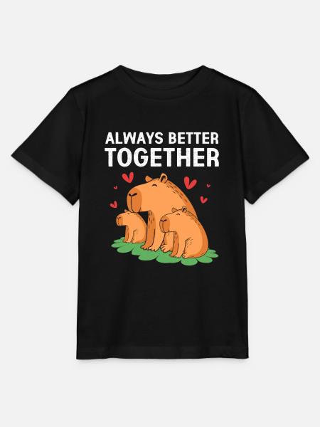 Capybara Capibara - Stanley/Stella Kinder T-Shirt MINI CREATOR - Schwarz
