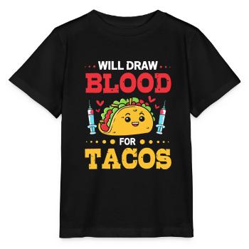 Pflege Pfleger Pflegerin Blutentnahme Phlebotomist - Stanley/Stella Kinder T-Shirt MINI CREATOR  - Schwarz - Vorne - Mikhail (115cm)