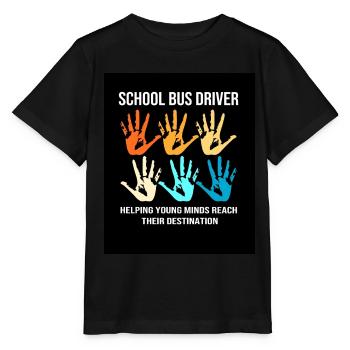 School Bus Bus Driver School Bus Driver - Stanley/Stella MINI CREATOR Kids’ T-Shirt - black - Front - Mikhail (115cm)