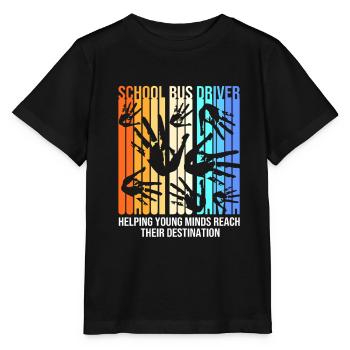 School bus, school bus driver, bus driver - Stanley/Stella MINI CREATOR Kids’ T-Shirt - black - Front - Mikhail (115cm)