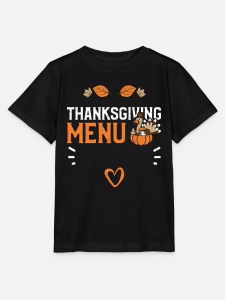 Thanksgiving Menu - Thanksgiving - Stanley/Stella Kinder T-Shirt MINI CREATOR - Schwarz
