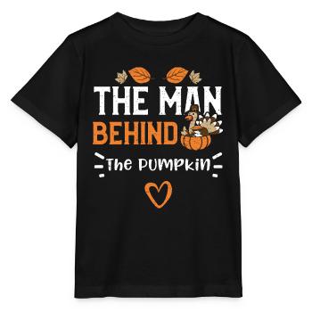 The Man Behind The Pumpkin - Stanley/Stella MINI CREATOR Kids’ T-Shirt - black - Front - Mikhail (115cm)