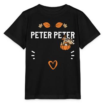 Peter Peter - Action de grâce - T-shirt bio MINI CREATOR Stanley/Stella Enfant - noir - Devant - Mikhail (115cm)