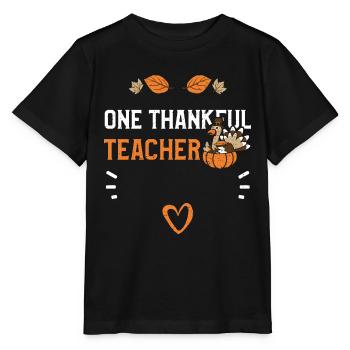 One Thankful Teacher - Stanley/Stella Kinder T-Shirt MINI CREATOR  - Schwarz - Vorne - Mikhail (115cm)