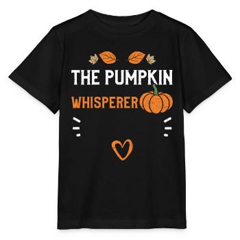 The Pumpkin Whisperer - Pumpkin - Stanley/Stella MINI CREATOR Kids’ T-Shirt - black - Front - Mikhail (115cm)