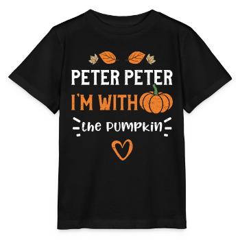 Peter Peter Je suis avec la citrouille - T-shirt bio MINI CREATOR Stanley/Stella Enfant - noir - Devant - Mikhail (115cm)