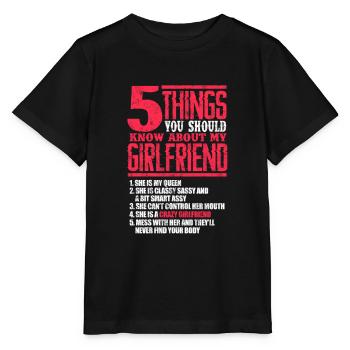 petite amie - T-shirt bio MINI CREATOR Stanley/Stella Enfant - noir - Devant - Mikhail (115cm)