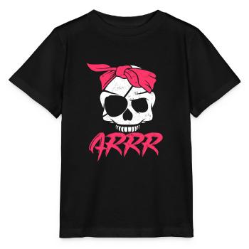 Pirate Pirate Skull Pirate Girl Gift - Stanley/Stella MINI CREATOR Kids’ T-Shirt - black - Front - Mikhail (115cm)
