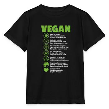 Vegan Vegan Veganism Vegan Gift - Stanley/Stella MINI CREATOR Kids’ T-Shirt - black - Front - Mikhail (115cm)