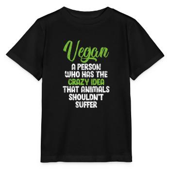 Vegan Vegan Veganism Vegan Gift - Stanley/Stella MINI CREATOR Kids’ T-Shirt - black - Front - Mikhail (115cm)