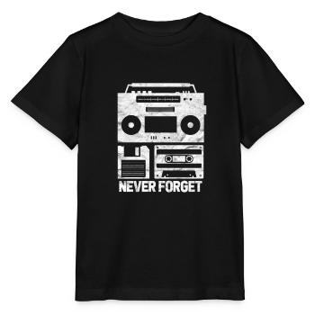90er Jahre Neunziger 90s Kassette Retro Geschenk - Stanley/Stella Kinder T-Shirt MINI CREATOR  - Schwarz - Vorne - Mikhail (115cm)