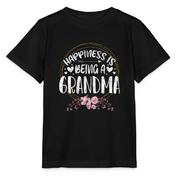 Grandma grandson grandmother grandma grandchild gift - Stanley/Stella MINI CREATOR Kids’ T-Shirt - black - Front - Mikhail (115cm)