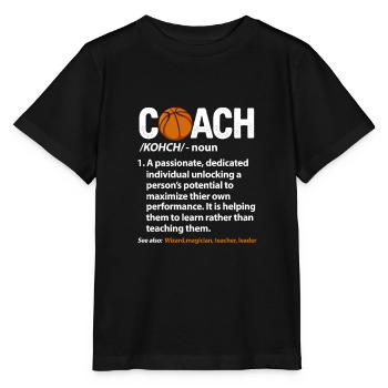 Basketball Coach Basketball Coach Coach Gift - Stanley/Stella MINI CREATOR Kids’ T-Shirt - black - Front - Mikhail (115cm)