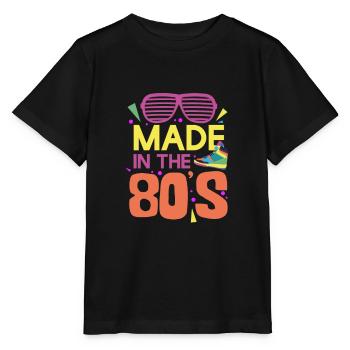 80er Jahre - Stanley/Stella Kinder T-Shirt MINI CREATOR  - Schwarz - Vorne - Mikhail (115cm)