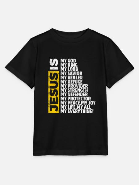 Jesus - Stanley/Stella Kinder T-Shirt MINI CREATOR  - Schwarz