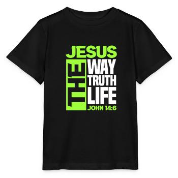 Jésus-Christ Christ Religion chrétienne Don - T-shirt bio MINI CREATOR Stanley/Stella Enfant - noir - Devant - Mikhail (115cm)