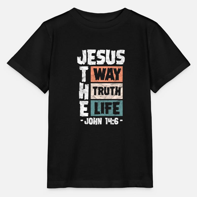 Jesus - Stanley/Stella MINI CREATOR Kids’ T-Shirt - black