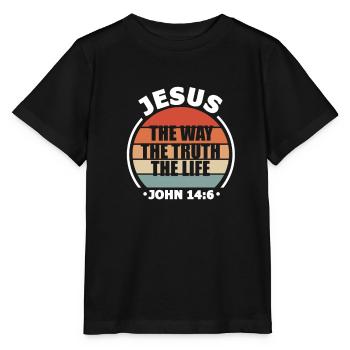Jésus-Christ Christ Religion chrétienne Don - T-shirt bio MINI CREATOR Stanley/Stella Enfant - noir - Devant - Mikhail (115cm)
