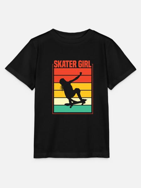 Skater Girl Skateboard Skate Skaterin Geschenk - Stanley/Stella Kinder T-Shirt MINI CREATOR - Schwarz