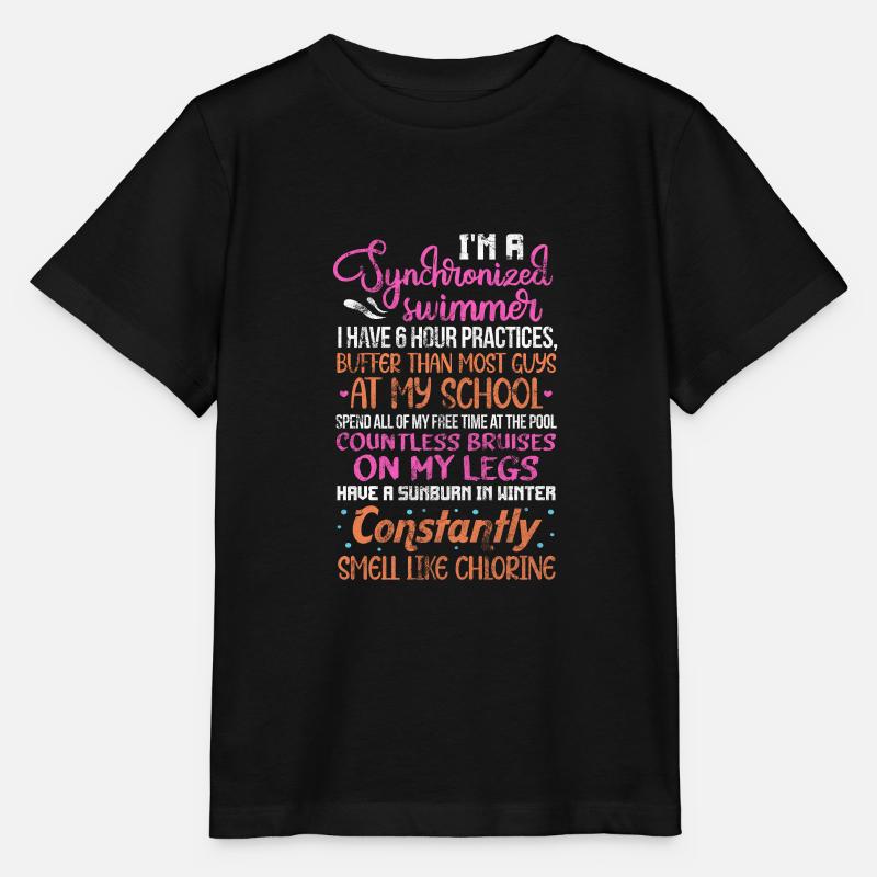 Synchronschwimmen - Stanley/Stella Kinder T-Shirt MINI CREATOR  - Schwarz