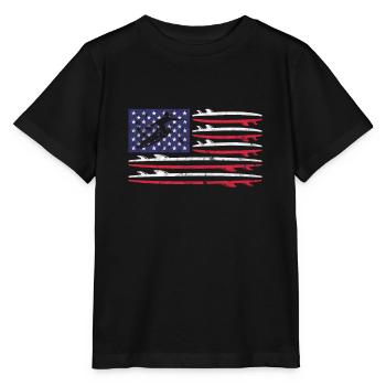 Surfen USA Surfer Amerika Surfergirl Geschenk - Stanley/Stella Kinder T-Shirt MINI CREATOR  - Schwarz - Vorne - Mikhail (115cm)