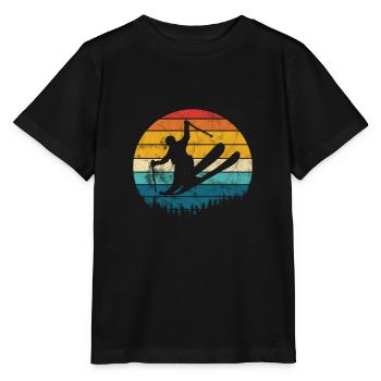 Ski Ski Neige Hiver Vacances au ski Cadeau - T-shirt bio MINI CREATOR Stanley/Stella Enfant - noir - Devant - Mikhail (115cm)