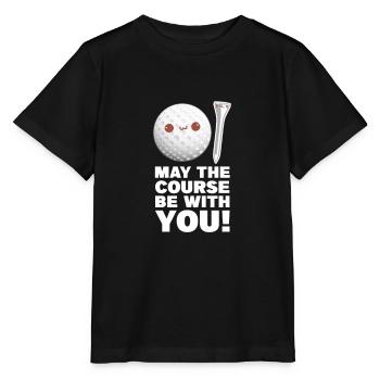 Golf Golfer Golf Club Golf Ball Cadeau - T-shirt bio MINI CREATOR Stanley/Stella Enfant - noir - Devant - Mikhail (115cm)