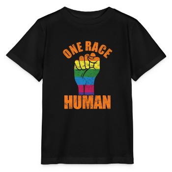 Menschenrechte Antirassismus Toleranz Geschenk - Stanley/Stella Kinder T-Shirt MINI CREATOR  - Schwarz - Vorne - Mikhail (115cm)