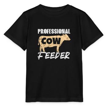 Cow Cow Cows Farm Farmer Gift - Stanley/Stella MINI CREATOR Kids’ T-Shirt - black - Front - Mikhail (115cm)