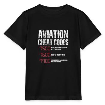 Pilot - Stanley/Stella Kinder T-Shirt MINI CREATOR  - Schwarz - Vorne - Mikhail (115cm)