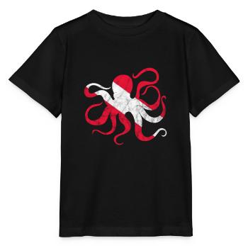 Octopus Octopus Octopus Octopus Sea Gift - Stanley/Stella MINI CREATOR Kids’ T-Shirt - black - Front - Mikhail (115cm)