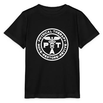 Physiotherapist - Stanley/Stella MINI CREATOR Kids’ T-Shirt - black - Front - Mikhail (115cm)