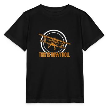 Pilot Flugzeug Fliegen Flieger Geschenk - Stanley/Stella Kinder T-Shirt MINI CREATOR  - Schwarz - Vorne - Mikhail (115cm)