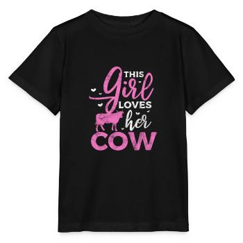 Vache Vache Vache Farm Farmer Cadeau - T-shirt bio MINI CREATOR Stanley/Stella Enfant - noir - Devant - Mikhail (115cm)