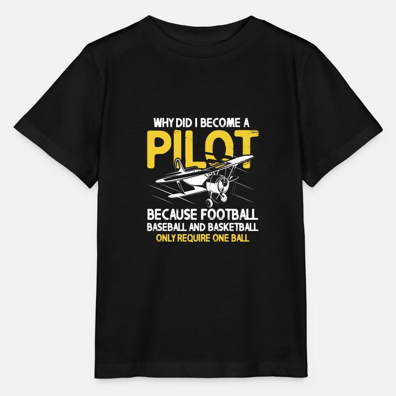 Pilot Flugzeug Fliegen Flieger Geschenk - Stanley/Stella Kinder T-Shirt MINI CREATOR  - Schwarz
