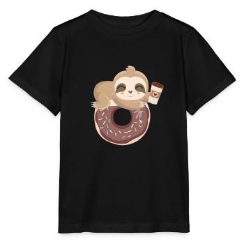 Donut Café Paresseux Donuts GEschenk - T-shirt bio MINI CREATOR Stanley/Stella Enfant - noir - Devant - Mikhail (115cm)