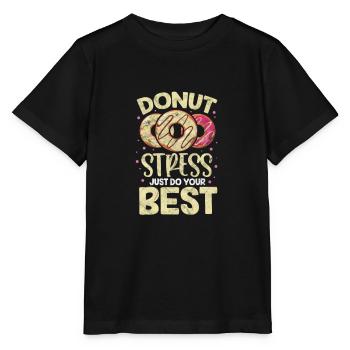 Donut - Stanley/Stella Kinder T-Shirt MINI CREATOR  - Schwarz - Vorne - Mikhail (115cm)